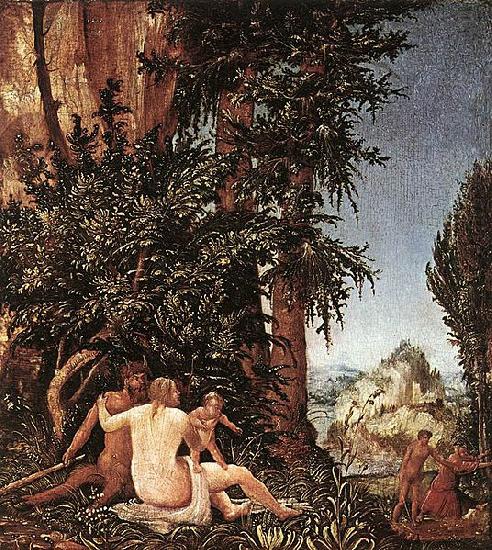 Albrecht Altdorfer Landscape with Satyr Family china oil painting image
